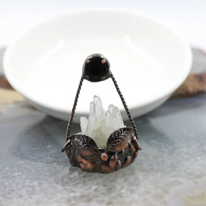 Crystal Drusy Antique Brass Pendant, Natural Druzy Necklace DIY Gift