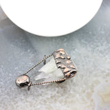 Crystal Drusy Antique Brass Pendant, Natural Druzy Necklace DIY Gift