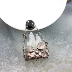 Crystal Drusy Antique Brass Pendant, Natural Druzy Necklace DIY Gift
