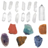 Metatron's 7 Chakra Raw Stone Point Wand Altar Kit