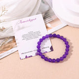 Gemstone Beaded Bracelet 8mm Round Beads Stretch Bracelet Jewelry