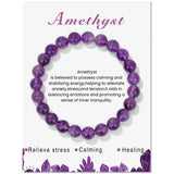 Gemstone Beaded Bracelet 8mm Round Beads Stretch Bracelet Jewelry