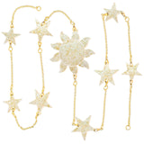 Sun Star Healing Crystal Stone Resin Hanging Ornament