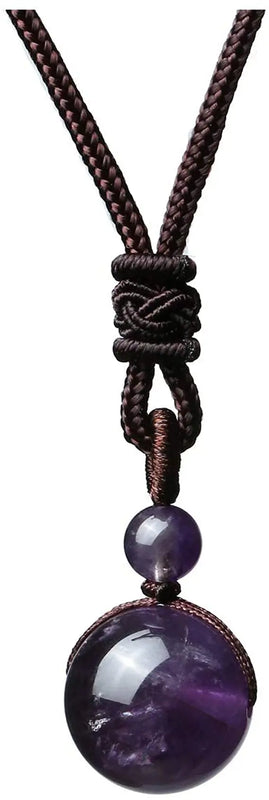 Tiger Eye Amethyst Chakra Necklace Lucky Blessing Protection Pendant