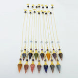 Plated Amethyst Chips Gravel Pendulum