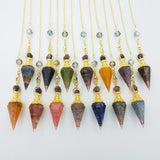 Plated Amethyst Chips Gravel Pendulum