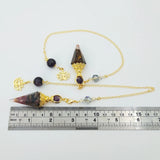 Plated Amethyst Chips Gravel Pendulum
