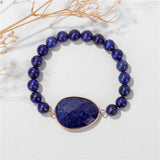 Natural Stone Charm Bracelet Healing Crystal Bangle
