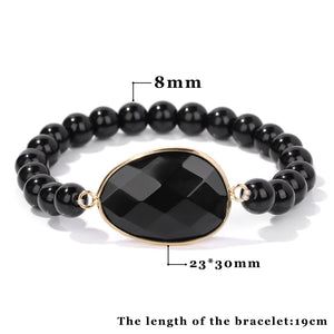 Natural Stone Charm Bracelet Healing Crystal Bangle