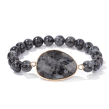 Natural Stone Charm Bracelet Healing Crystal Bangle