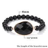 Natural Stone Charm Bracelet Healing Crystal Bangle