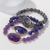 Natural Stone Charm Bracelet Healing Crystal Bangle