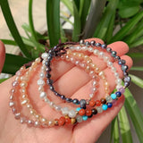 Chakra Stone Bracelet with Freshwater Pearls