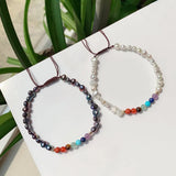 Chakra Stone Bracelet with Freshwater Pearls