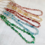Healing Crystal Necklace Green Aventurine Citrines Quartz Pink Choker