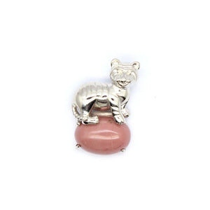 Tiger Agate Quartz Crystal Pendulum Lucky Animal Charms