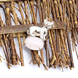Tiger Agate Quartz Crystal Pendulum Lucky Animal Charms