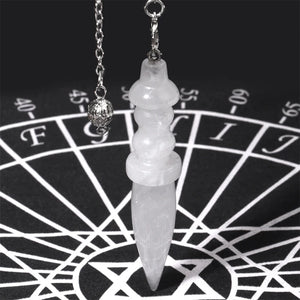 Clear Quartz Crystal Pendulum for Divination Dowsing