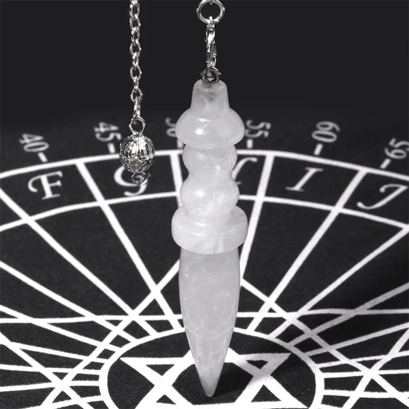Clear Quartz Crystal Pendulum for Divination Dowsing