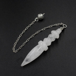Clear Quartz Crystal Pendulum for Divination Dowsing