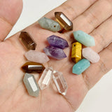 Stone Point Pendant Hexagonal Prism Charms Quartz Pendants 9x20mm
