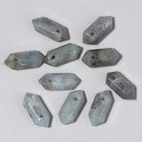 Stone Point Pendant Hexagonal Prism Charms Quartz Pendants 9x20mm