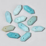 Stone Point Pendant Hexagonal Prism Charms Quartz Pendants 9x20mm