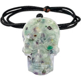 Orgone Skull Crystal Stone Pendant Necklace for Men Women