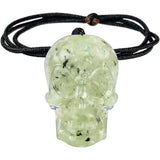Orgone Skull Crystal Stone Pendant Necklace for Men Women