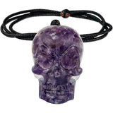 Orgone Skull Crystal Stone Pendant Necklace for Men Women