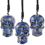 Orgone Skull Crystal Stone Pendant Necklace for Men and Women