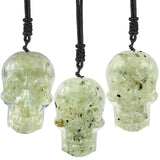 Orgone Skull Crystal Stone Pendant Necklace for Men and Women