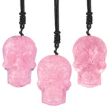 Orgone Skull Crystal Stone Pendant Necklace for Men and Women