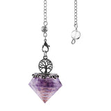 Tree of Life Natural Quartz Orgonite Pendant