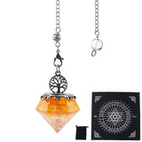 Tree of Life Natural Quartz Orgonite Pendant