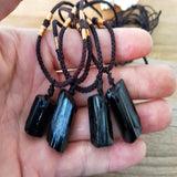 Tourmaline Stone Pendant Necklace for Healing Energy