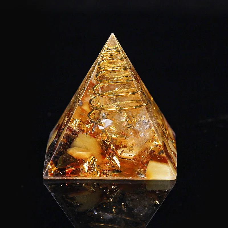 Healing Reiki Natural Crystal Gravel Chakra Py...