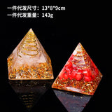 Healing Reiki Natural Crystal Gravel Chakra Py...