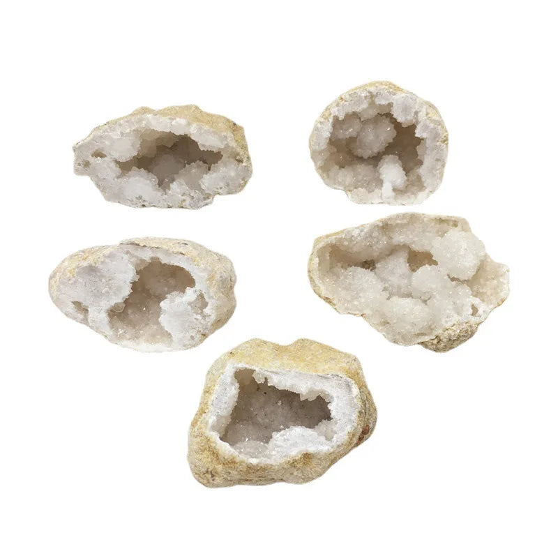 Healing Reiki Raw Ore Natural Crystal Agate Geode Cornucopia Small Ornaments