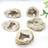 Healing Reiki Raw Ore Natural Crystal Agate Geode Cornucopia Small Ornaments