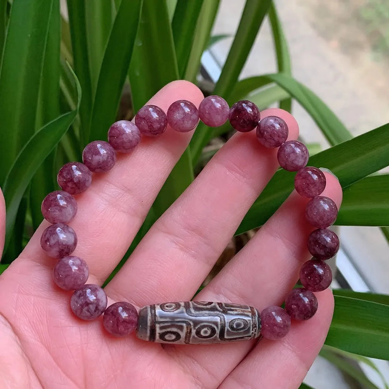Healing Reiki Nine Eyes Guanyin Dzi Agates Bracelet