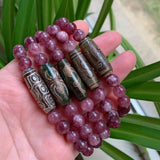 Healing Reiki Nine Eyes Guanyin Dzi Agates Bracelet