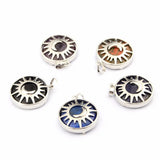 Reiki Sun Moon Pendant Amethysts Lapis Lazuli Crystal Quartz Pendant