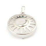 Reiki Sun Moon Pendant Amethysts Lapis Lazuli Crystal Quartz Pendant