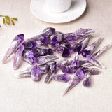 Healing Reiki Natural Purple Amethyst Cluster Mineral Specimen Pendant