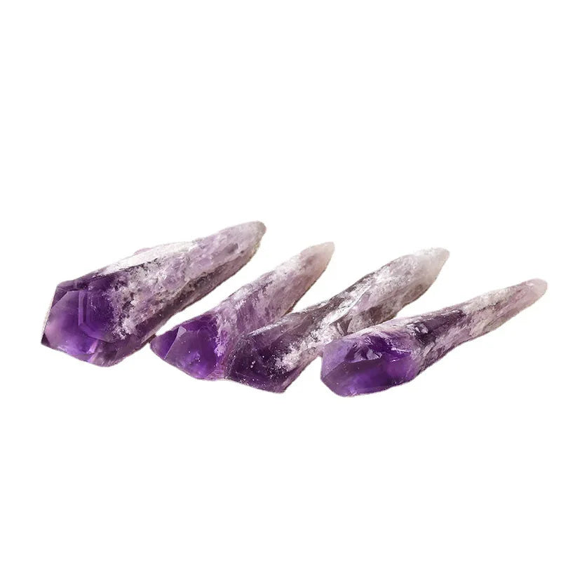 Healing Reiki Natural Purple Amethyst Cluster Mineral Specimen Pendant