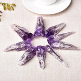 Healing Reiki Natural Purple Amethyst Cluster Mineral Specimen Pendant