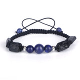 Tourmaline Stone Beads Lapis Lazuli Macrame Bracelet