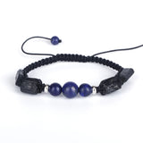 Tourmaline Stone Beads Lapis Lazuli Macrame Bracelet