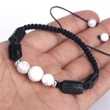 Tourmaline & Howlite Bracelet for Unisex